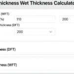 Dry Film Thickness DFT to Wet Film Thickness WFT Calculator