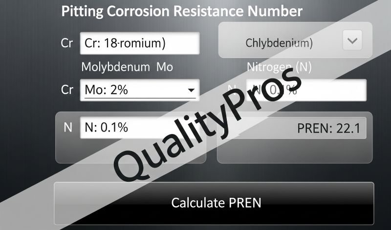 Pitting Corrosion Resistance Number (pRen) Calculator