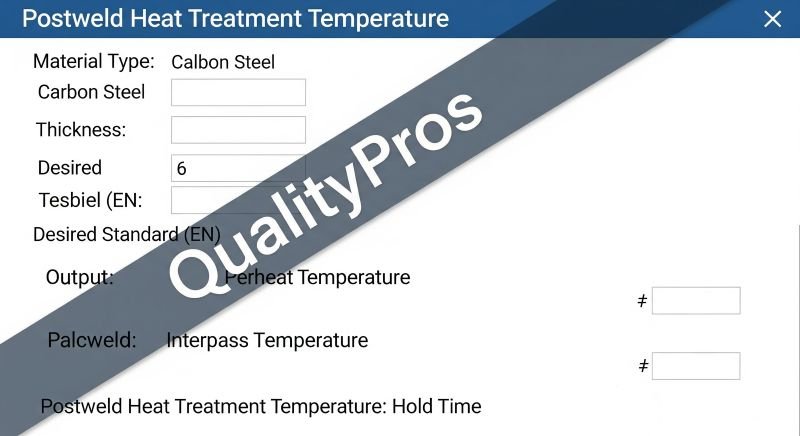 Postweld Heat Treatment Temperature Calculator