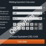 Welding Carbon Equivalent Calculator