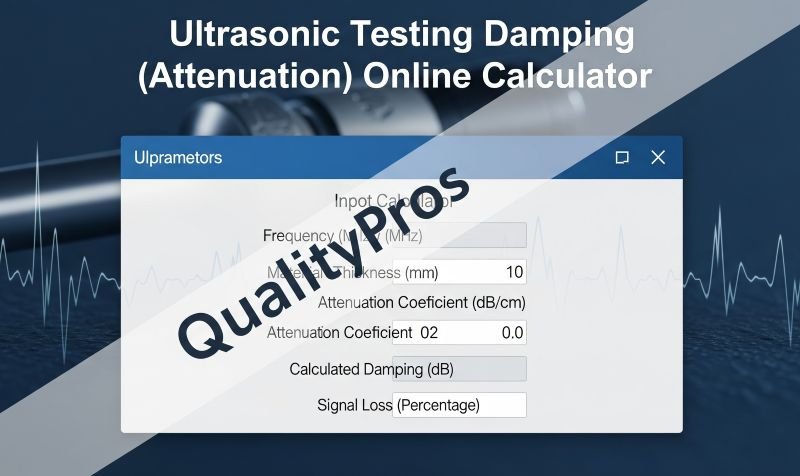 Ultrasonic Testing Damping (Attenuation) Online Calculator